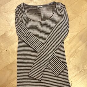 Club Monaco scoop neck striped shirt